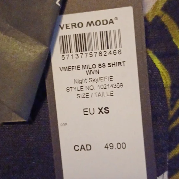 Vero Moda Melfie Milo Tropical Hawaiian Print Shirt NEW - Picture 5 of 10